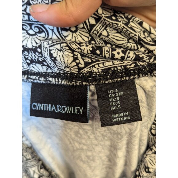 Cynthia Rowley Black & White Paisley Maxi Skirt Size S - Picture 3 of 4